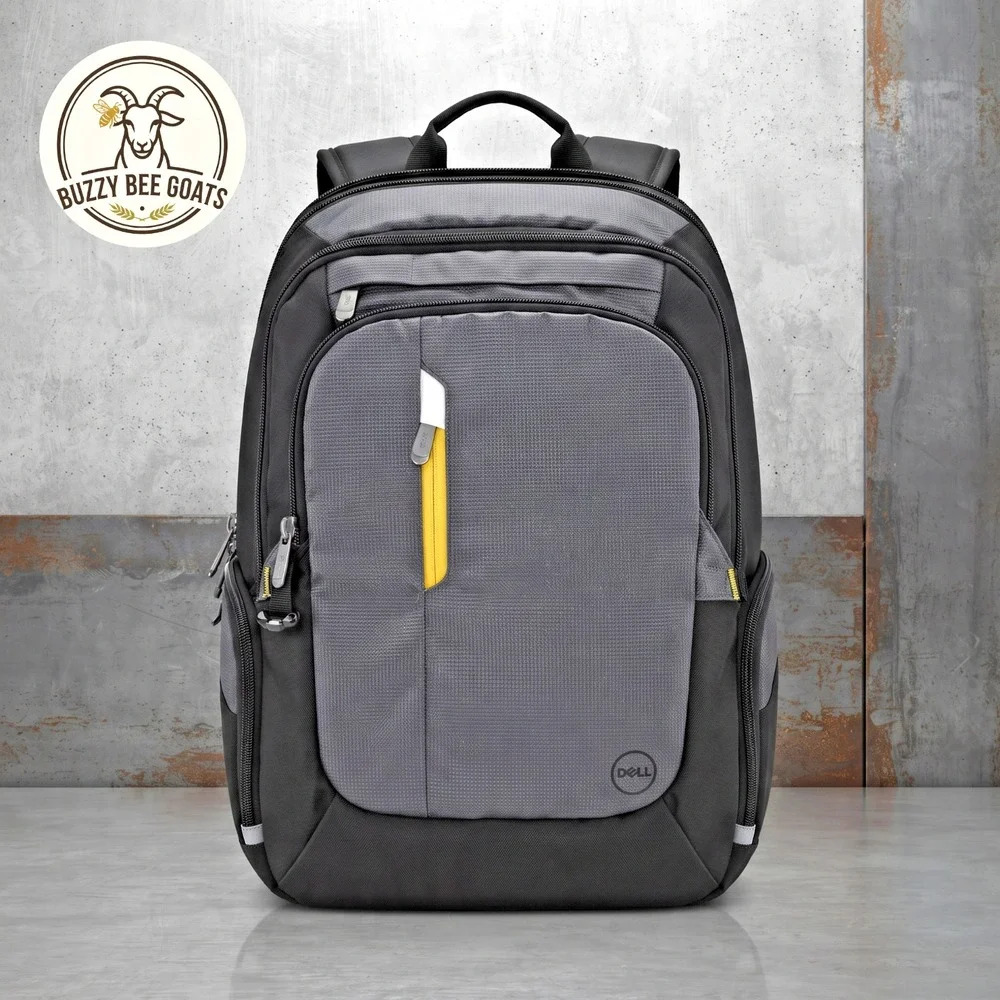 Dell Tek Backpack 15-17 Inch Laptop Bag Durable Nylon Black Business Travel